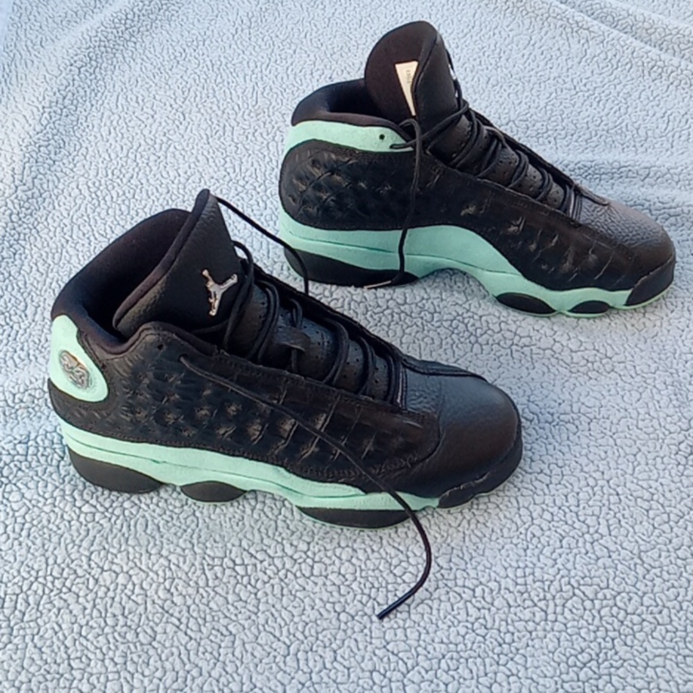 Boys Youth Island Green Air Jordan 13 Shoes